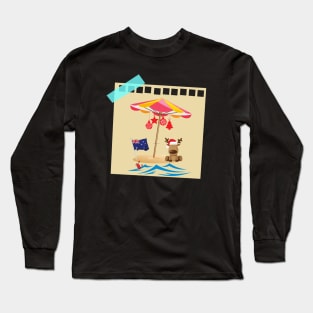 Beach Reindeer Long Sleeve T-Shirt